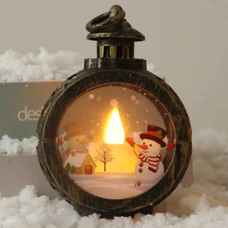 Christmas Round Wind Light Merry Christmas Decoration for Home Ornaments Xmas Gift New Year