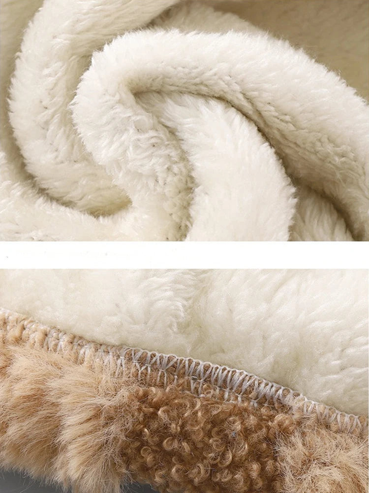 Shop Kids' Thermal Fleece Jacket - Warm Faux Fur Zipper Coat