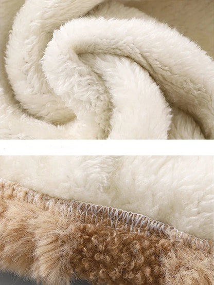 Shop Kids' Thermal Fleece Jacket - Warm Faux Fur Zipper Coat