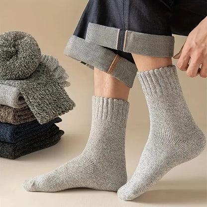 Men’s & Women’s Winter Wool Socks - 5-Pack Soft & Warm