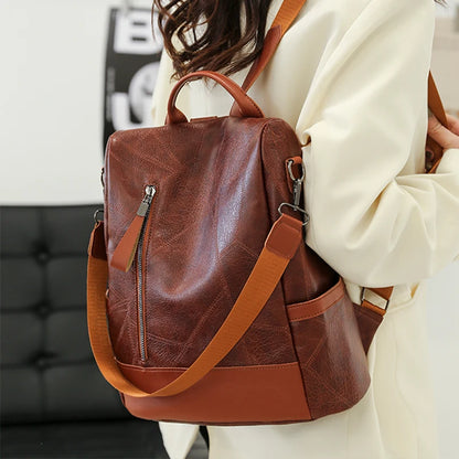 Shop Women's Designer Leather Backpack - High Quality, Fashionable, Large Capacity, Antitheft