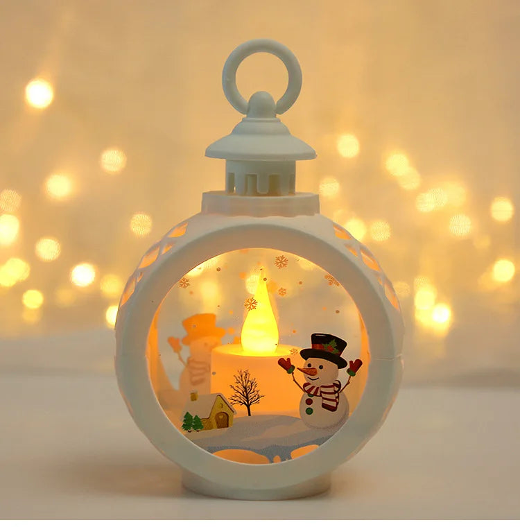 Christmas Decorations Light Up Night Light Pendant Christmas Items Decoration Props Table Candlestick Lamp Window Decoration