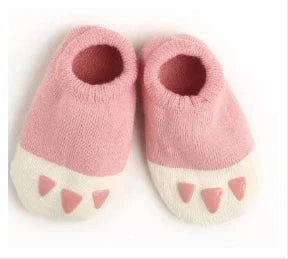 1 Pairs Boys Infant Walking Socken Girls Kids Anti Slip Floor Sock Fashion Solid Color Cotton Newborn Baby Socks