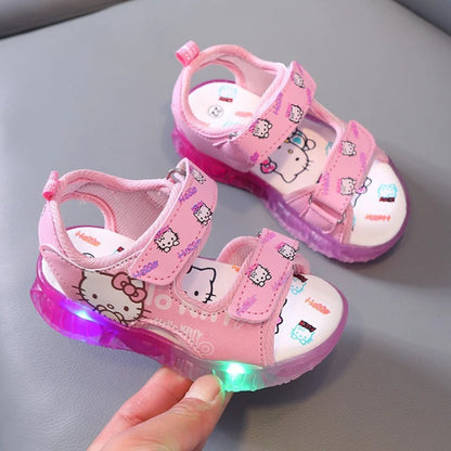 Cute LED Hello Kitty Sandals