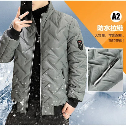 New 2023 Autumn Winter Jacket Men Cotton Padded Jacket Korean Streetwear Casual Jacket Men Fashion Clothing Male Warm Coats 5XL