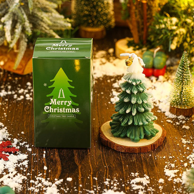 New Creative Christmas Tree Aromatherapy Candle Soybean Wax Scented Candle New Year Navidad Party Gifts Xmas Home Decoration