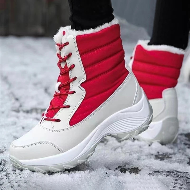 Warm Waterproof Platform Winter Snow Boots