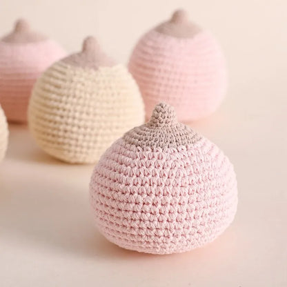 1pc Baby Teether Crochet Boob for Kids Handmade Breastfeeding Models Soothe Toy Babies Gift Children's Toy