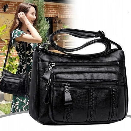 Shop Women's Soft Leather Multi-Layered Shoulder & Crossbody Bag