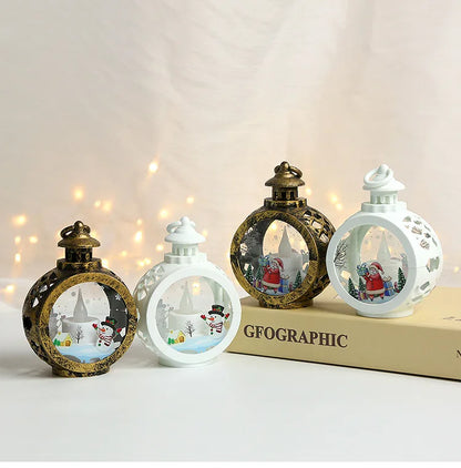 Christmas Decorations Light Up Night Light Pendant Christmas Items Decoration Props Table Candlestick Lamp Window Decoration