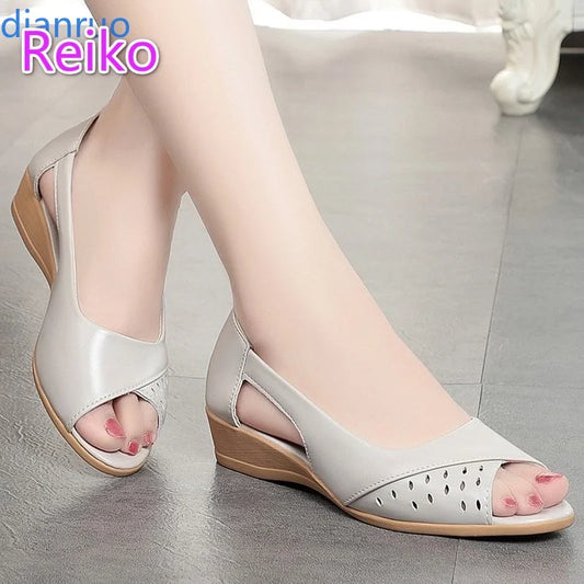 Comfortable Slip-On Leather Sandals