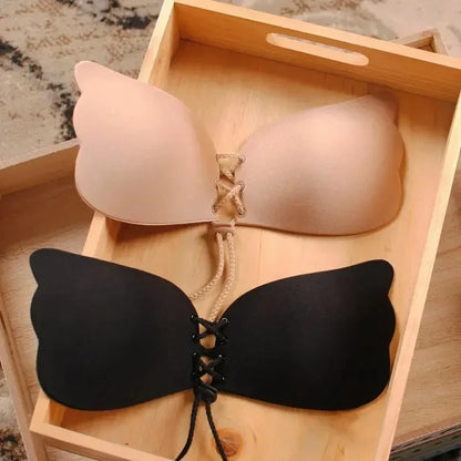 Shop Seamless Strapless Push-Up Fly Bra - Invisible Silicone Lingerie