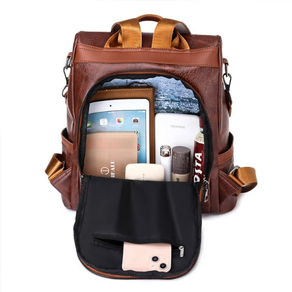 Shop Women's Designer Leather Backpack - High Quality, Fashionable, Large Capacity, Antitheft