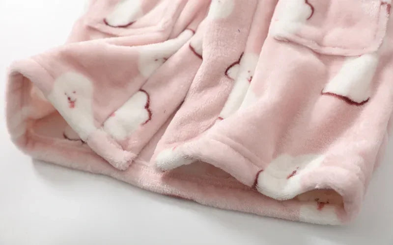 Boys Girls Hooded Bathrobe Toddler Rabbit Anime Cartoon Towel Beach Children's Sleepwear Baby Kids Bath Robes Pyjamas Nightgown