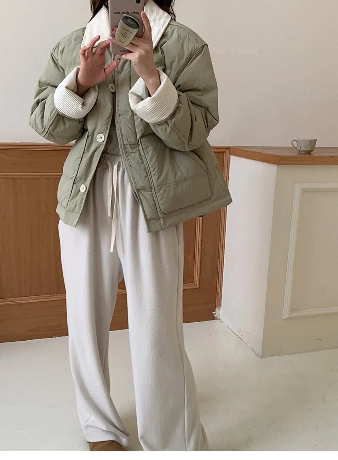 2024 new short Korean style women's winter loose cotton coat thickened small fragrant cotton coat trendy fashion jacket