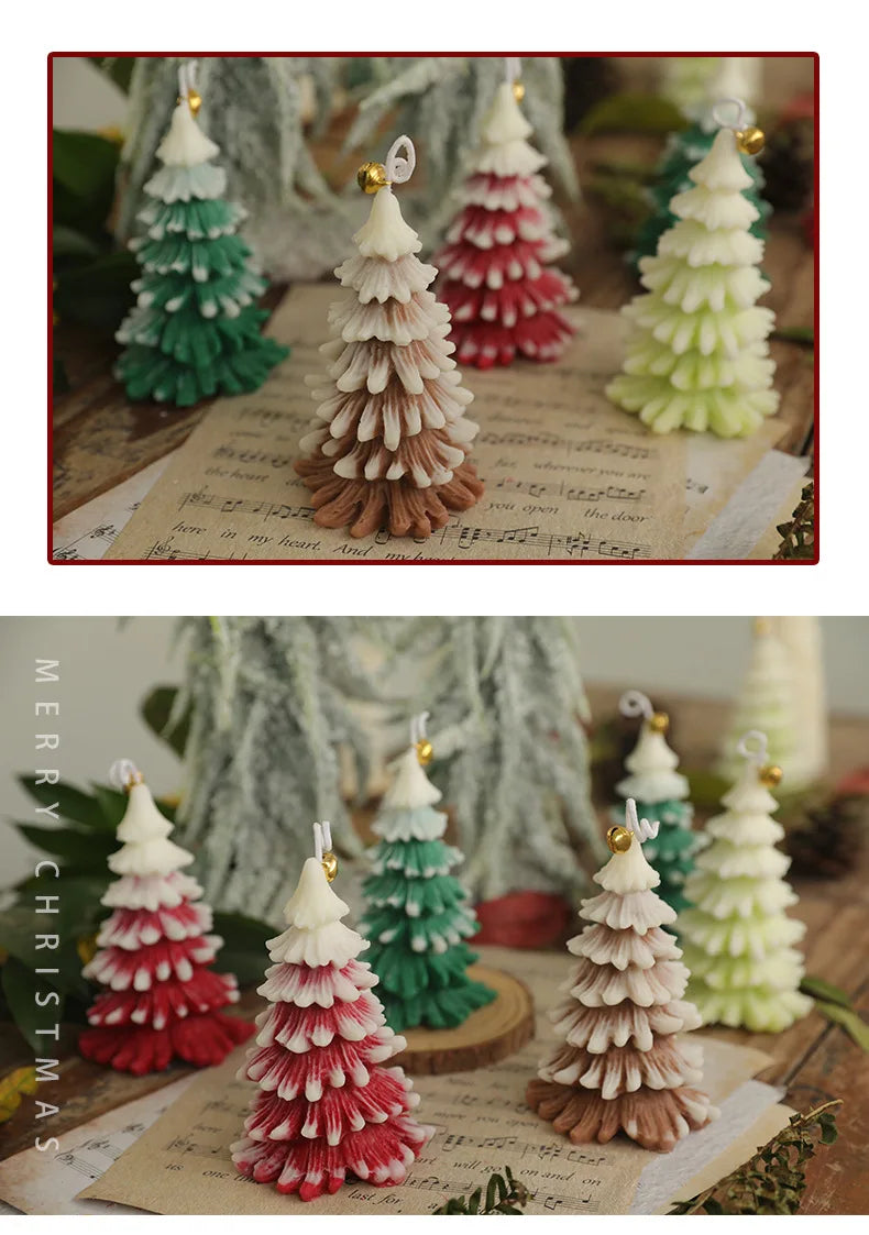 New Creative Christmas Tree Aromatherapy Candle Soybean Wax Scented Candle New Year Navidad Party Gifts Xmas Home Decoration