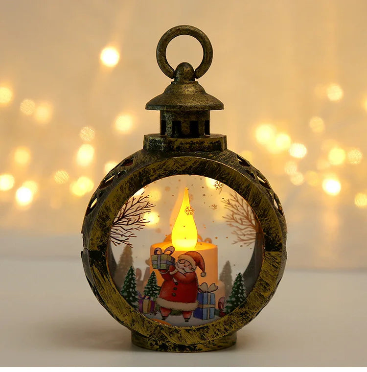 Christmas Decorations Light Up Night Light Pendant Christmas Items Decoration Props Table Candlestick Lamp Window Decoration