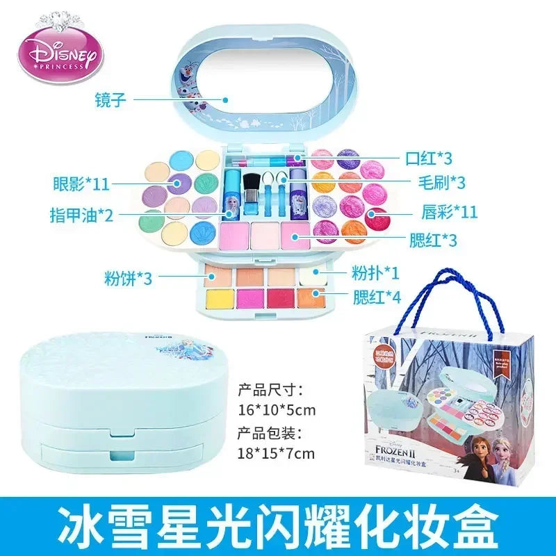 Disney Princess frozen 2 Original real Makeup Toy Set  Girl Gift Playhouse Fashion Toys