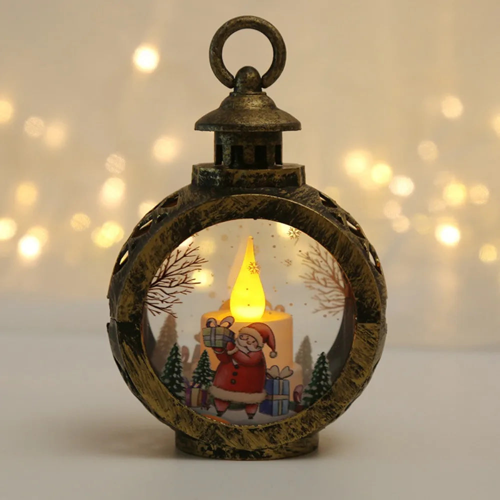 Christmas Decorations Light Up Night Light Pendant Christmas Items Decoration Props Table Candlestick Lamp Window Decoration