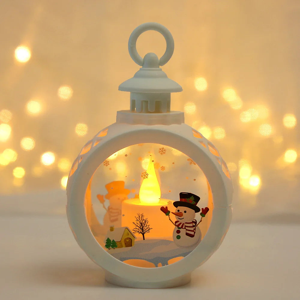 Christmas Decorations Light Up Night Light Pendant Christmas Items Decoration Props Table Candlestick Lamp Window Decoration