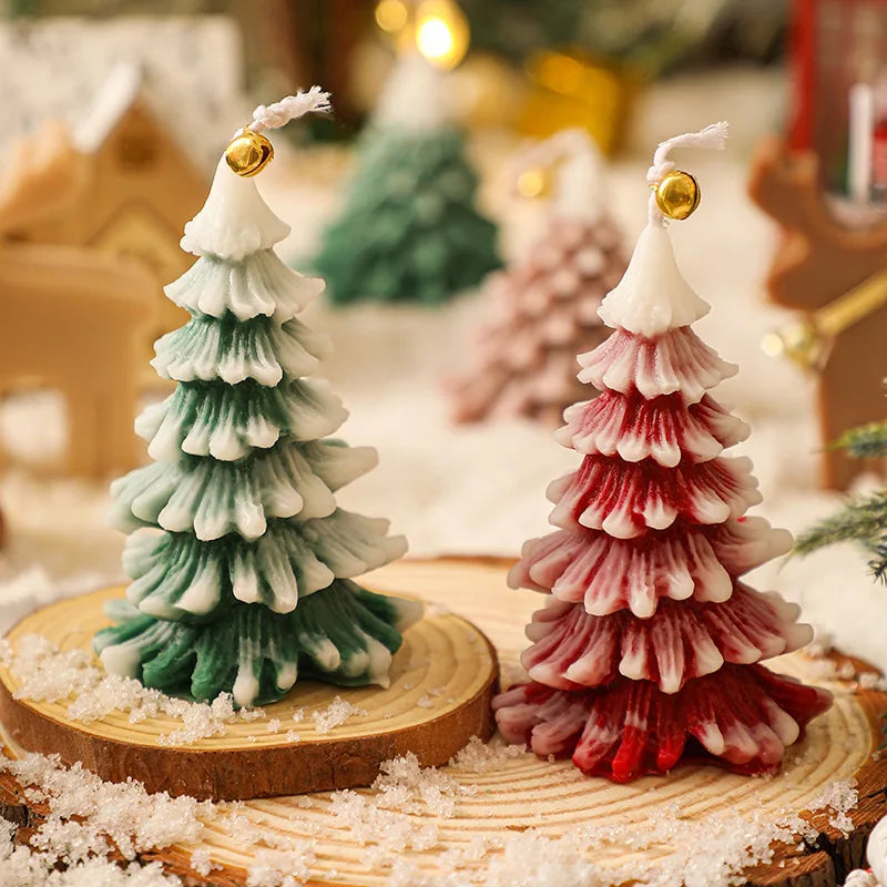 New Creative Christmas Tree Aromatherapy Candle Soybean Wax Scented Candle New Year Navidad Party Gifts Xmas Home Decoration