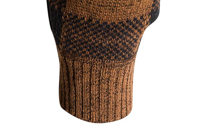 Shop Men's Plaid Hooded Cardigan Sweater - Warm Fleece Knit Jacket