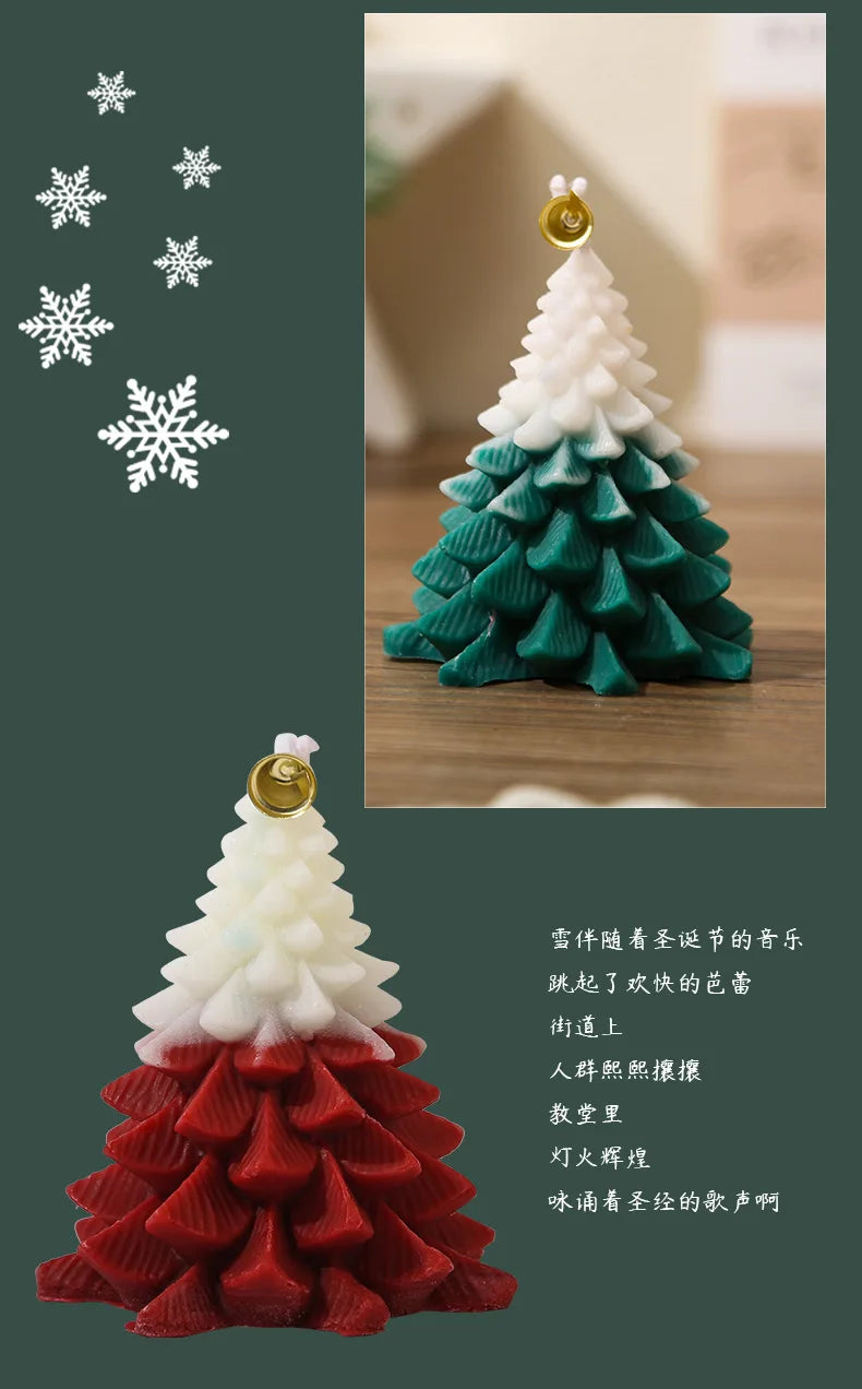 Christmas Tree Shape Scented Candles Christmas Party Atmosphere Candles Living Room Bedroom Aromatherapy Decoration Festiva Gift