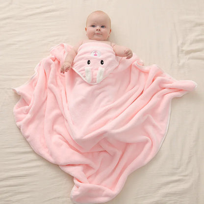 Cartoon Baby Bath Towels Soft Newborn Hooded Towel Blanket Cute Toddler Bathrobe Warm Sleeping Swaddle Wrap for Boys Girls 2023