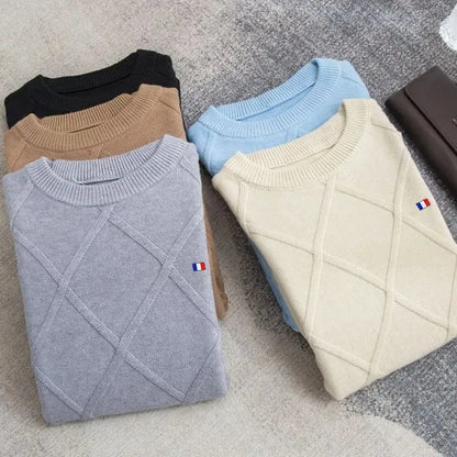 Men Cashmere Sweater Autumn Winter Soft Warm Jersey Jumper Robe Hombre Pull Homme Hiver Pullover O-Neck Knitted Woollen Sweaters