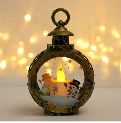 Christmas Decorations Light Up Night Light Pendant Christmas Items Decoration Props Table Candlestick Lamp Window Decoration