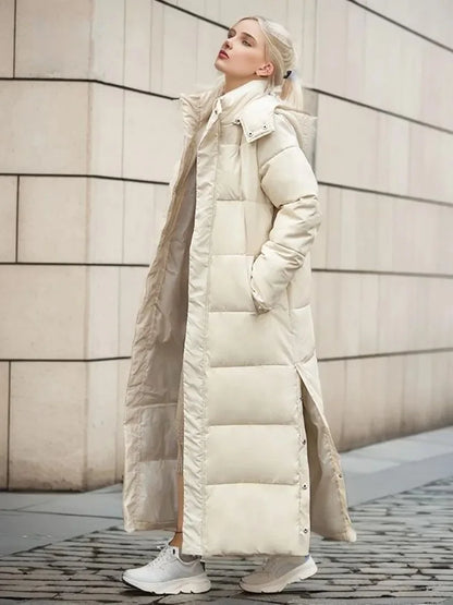 2023 New X-long Hooded Parkas Fashion Winter Jacket Women Casual Thick Down Cotton Winter Coat Windproof Warm Quilted Outwear