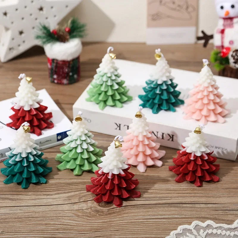 Christmas Tree Shape Scented Candles Christmas Party Atmosphere Candles Living Room Bedroom Aromatherapy Decoration Festiva Gift