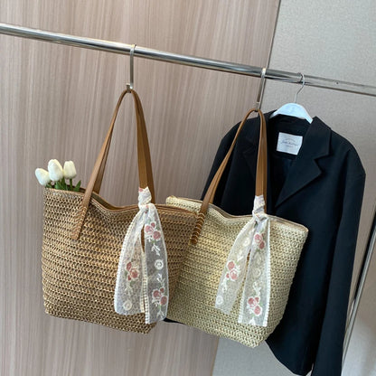 Shop Large Capacity Handmade Woven Tote Bag for Women