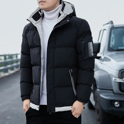 Puffer Jacket Men Thick Warm Winter Jackets Hooded Coat Men Cotton Padded Jacket 5XL Fashion Casual Clothing 2024 Streetwear