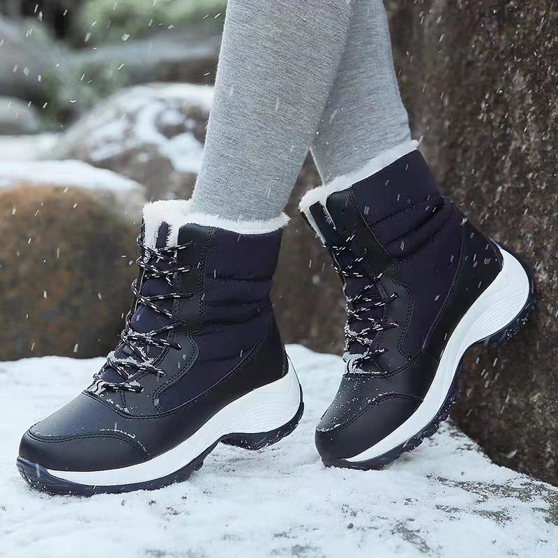 Warm Waterproof Platform Winter Snow Boots