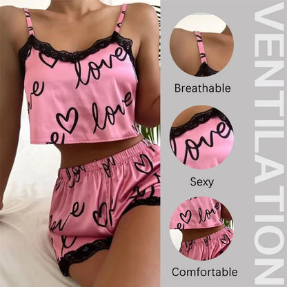 Shop 2-Piece Women's Pajama Shorts Set - Sexy Print Sleepwear