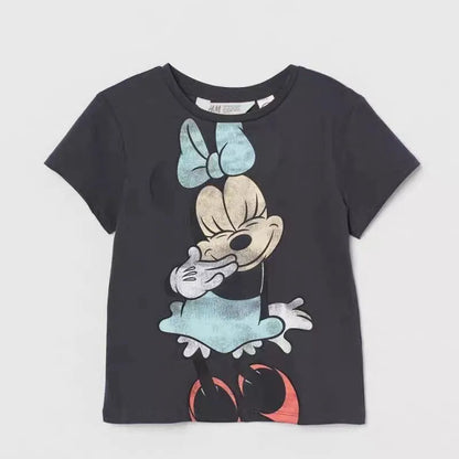 Shop Cute Minnie Print Tee for Girls - Casual Loose Fit Summer Top