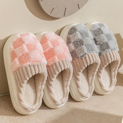 Warm Cotton Slippers for Couples- Thick Soft Sole Slides