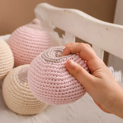 1pc Baby Teether Crochet Boob for Kids Handmade Breastfeeding Models Soothe Toy Babies Gift Children's Toy
