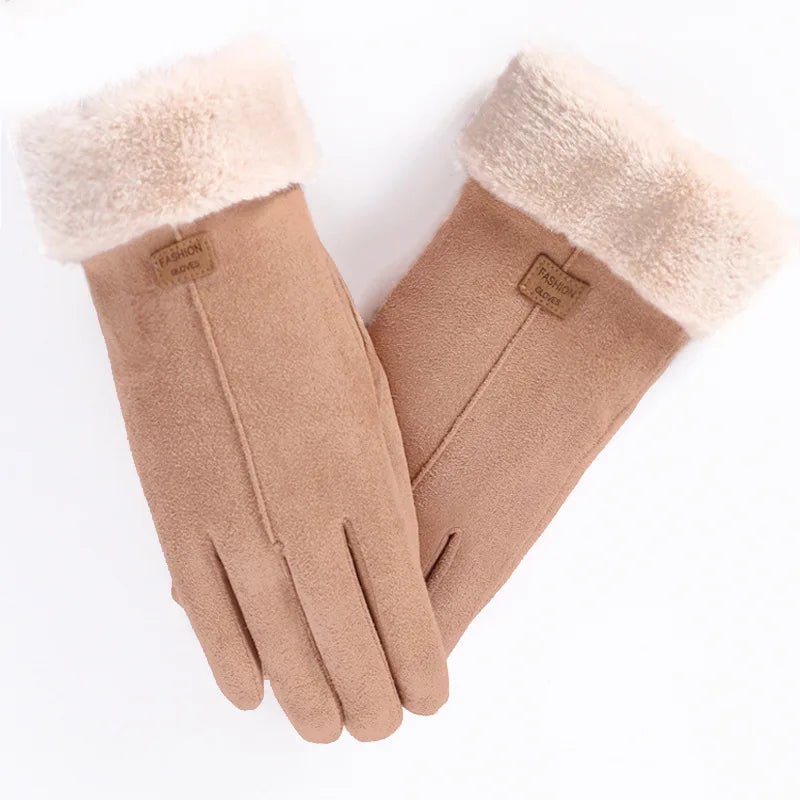 Autumn/Winter Furry Outdoor Gloves