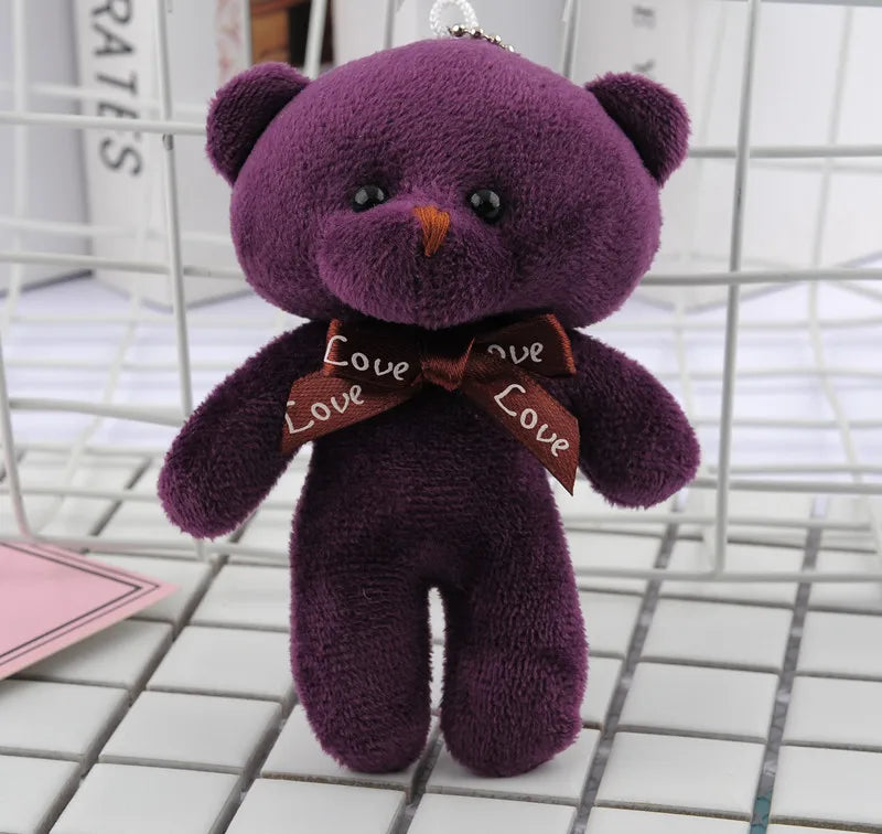 50pcs/lot Bears Stuffed Plush Toy Mini Bear Doll Toy Keychain Bag Pendant Wedding Decoration kids Birthday Party Gifts