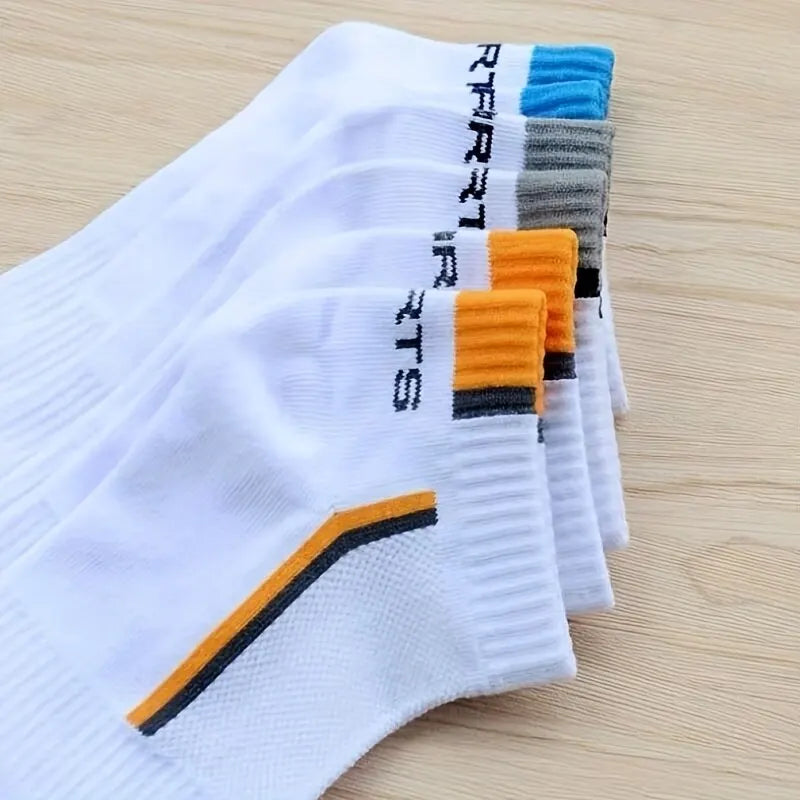 Shop Men's Ankle Socks - 5 Pairs of Sweat-Wicking Comfort