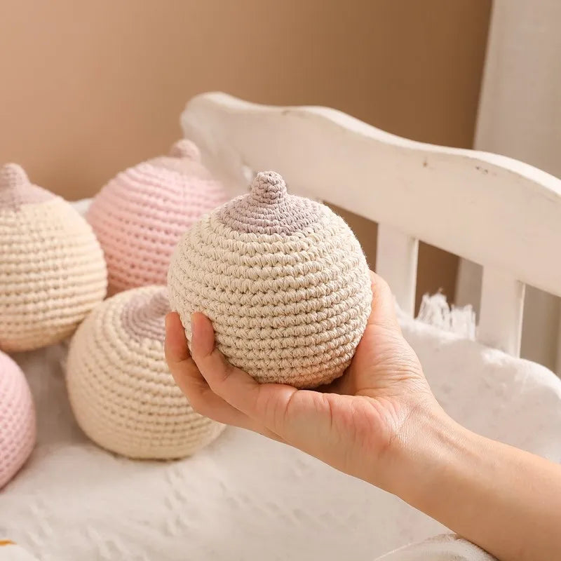 1pc Baby Teether Crochet Boob for Kids Handmade Breastfeeding Models Soothe Toy Babies Gift Children's Toy