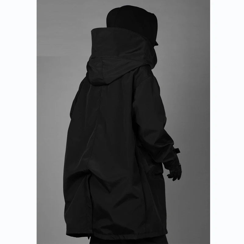 11 BYBB'S DARK Men Spring Long Jacket Windbreaker 2023 New Fake two-piece Patchwork Function Coats Mens Loose Jackets Techwear