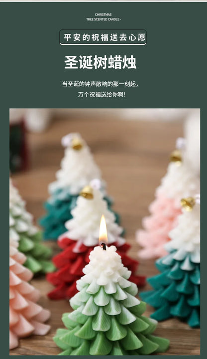 Christmas Tree Shape Scented Candles Christmas Party Atmosphere Candles Living Room Bedroom Aromatherapy Decoration Festiva Gift