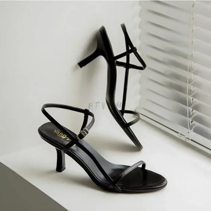 Women’s Leather Low-Heeled Sandals