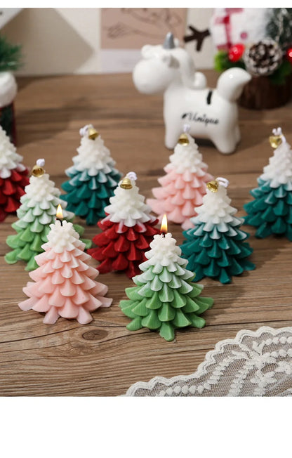 Christmas Tree Shape Scented Candles Christmas Party Atmosphere Candles Living Room Bedroom Aromatherapy Decoration Festiva Gift