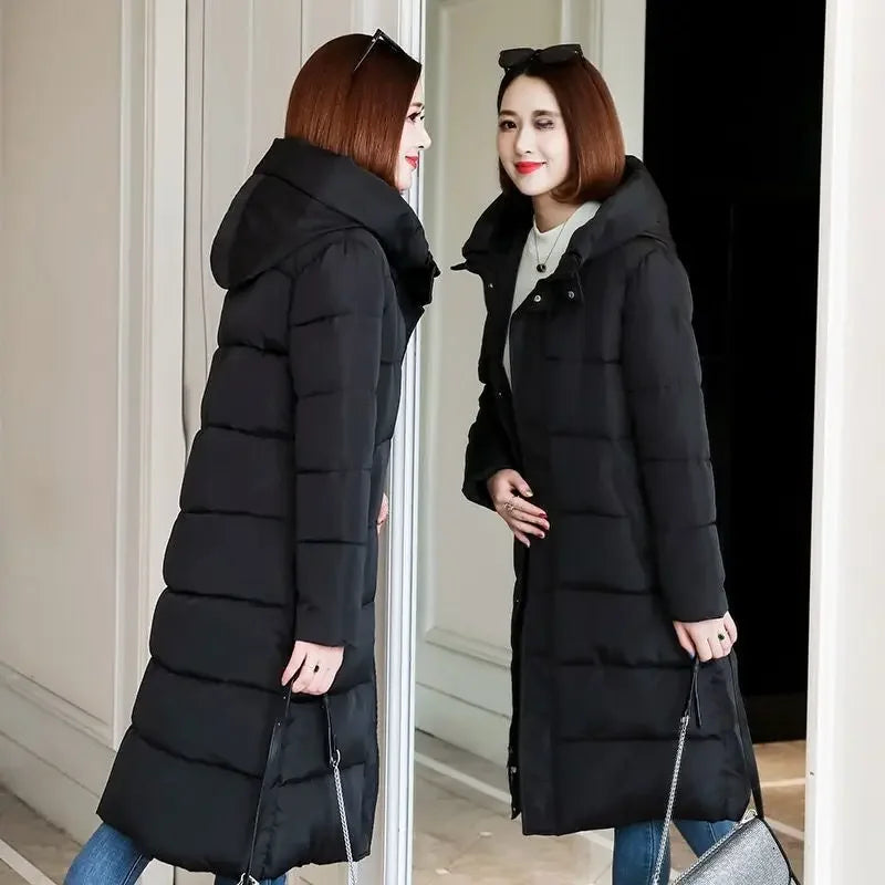 Women's Thickened Down Cotton Coat Medium-length Stylish Winter Jacket