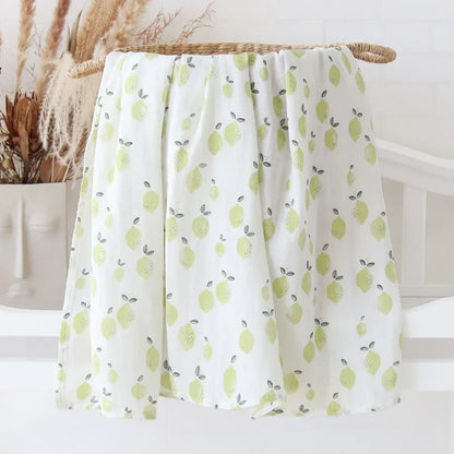 Bamboo Swaddle Blanket Baby Blankets Newborn Muslin Blanket Organic Cotton Soft New Born Wrap 5 Petal Flower for Spring