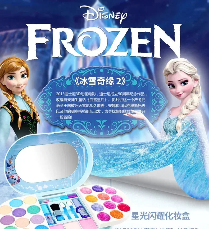 Disney Princess frozen 2 Original real Makeup Toy Set  Girl Gift Playhouse Fashion Toys